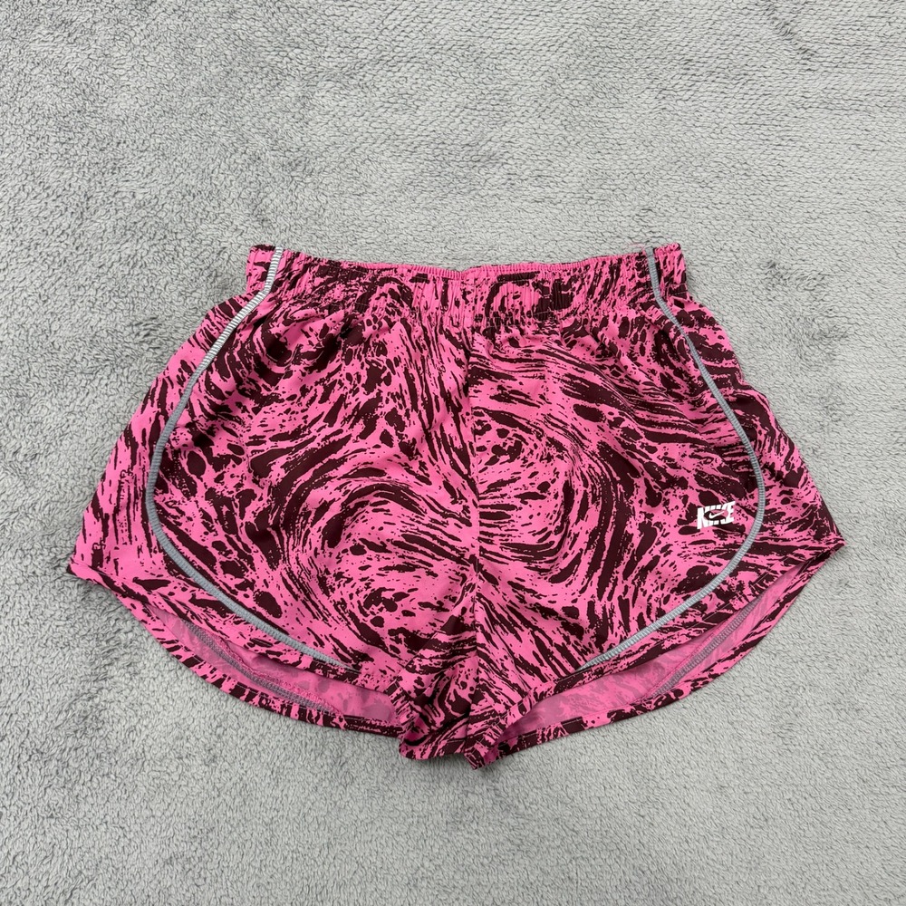 Nike Running Shorts Womens M Pink Marble Swirl Dri-Fit Athletic Track Gym